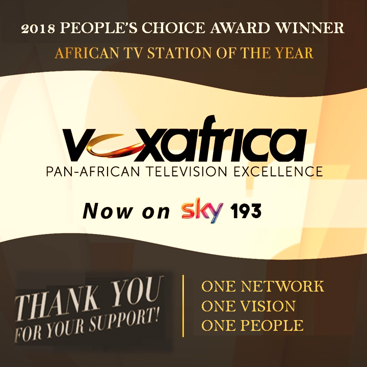 VOXAFRICA TV WINS PEOPLE’S CHOICE AWARD FOR AFRICAN TV STATION OF THE YEAR 2018 | AFRICAN PRIDE AWARDS