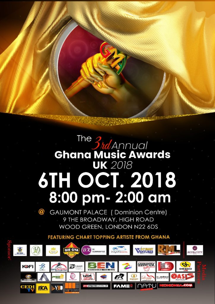 The Annual Ghana Music Awards UK Is Back. Voxafrica